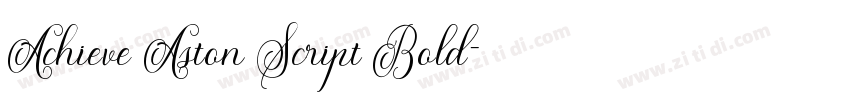 Achieve Aston Script Bold字体转换